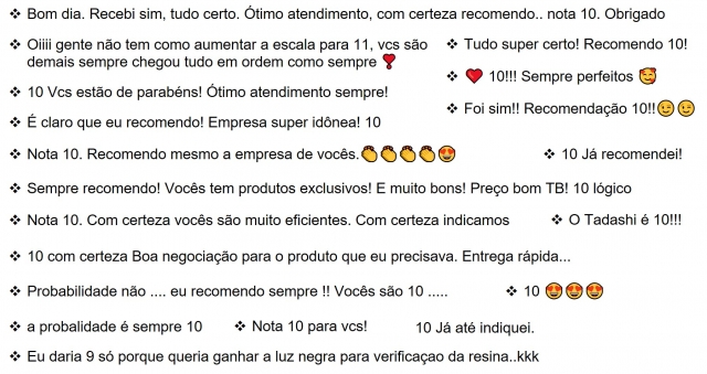 Avaliações de Outubro 2020 Avaliações de Outubro 2020